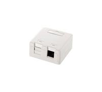 equip - Boîtier du répartiteur surface réseau - blanc - 2 ports