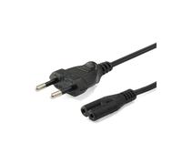 Equip Câble d'Alimentation 3m Noir, Prise Type C Mâle vers Coupleur C7 Femelle, 250V 2.5A, H03VVH2-F, Cuivre, Certifié VDE/RoHS, 625W Max