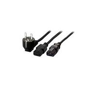 Equip - Câble d'alimentation - power CEE 7/7 (M) pour power IEC 60320 C13 - 1.8 m - connecteur à 90 ° - noir