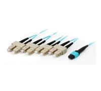 Equip Câble fibre optique MTP vers 4x SC OM4 50/125 µm 15 m Turquoise
