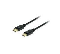 Equip Câble DisplayPort 1.4 M/M 10m 8K/60Hz, Contacts Or, HDCP 2.2, DSC, Bande Passante 32.4Gbps, Prise en charge HDR et MST, Noir