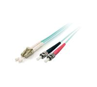 Equip Câble Fibre Optique OM3 10m LC/ST 50/125µm Multimode LSZH Turquoise - Perte d'insertion 0.5dB - REACH, RoHS - Température -20°C à 70°C