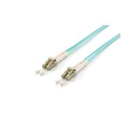 Equip Câble Fibre Optique OM3 15m LC/LC 50/125µm Multimode 10Gbit/s LSZH Turquoise, Réf. 255417, Full Duplex, Conforme RoHS