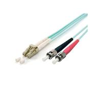 Equip Câble Fibre Optique OM3 1m LC/ST Multimode 50/125µm Turquoise LSZH - Perte 0.5dB - Température -20°C à 70°C - Réf. 255211