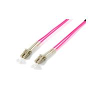 Equip Câble Fibre Optique OM4 1m LC/LC Duplex 50/125µm Violet - LSZH - Perte 0.5dB - Température -20°C à 70°C - Réf. 255511