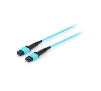 Equip Câble Fibre Optique OM4 MTP/MTP 15m Cyan, 50/125µm Multimode, Faible Perte 0.5dB, Gaine LSFROH, REACH/RoHS, -20°C à 70°C