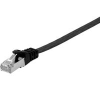 Equip Câble patch Cat6A Flat U/FTP 2xRJ45 1.00m noir LSZH Polybag