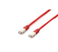 Equip Câble patch Cat6A Plat.S/FTP 2xRJ45 20.00m rouge LSZH Polybag