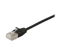 Equip Câble patch Cat6A Slim F/FTP 2xRJ45 0.25m noir LSZH Polybag
