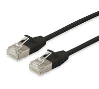 Equip Câble patch Cat6A Slim F/FTP 2xRJ45 0.50m noir LSZH Polybag