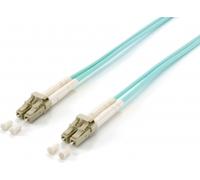 Equip Câble patch Fibre optique LC->LC 20.00m Multimode Duplex OM3 turq Polybag