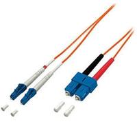 Equip Câble patch Fibre optique LC->SC 1.00m Multimode Duplex OM1 or Polybag