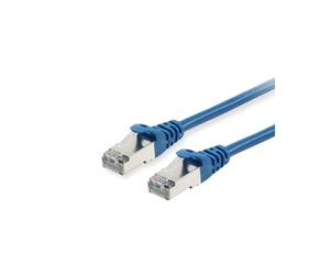 Equip Câble Réseau Cat6 S/FTP 10m RJ-45 Contacts Or, 1000 Mbit/s, PoE+, LSZH, Bleu, AWG 28/7, Fréquence 250MHz, Conforme CE/REACH/RoHS/UKCA