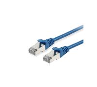 Equip Câble Réseau Cat6a S/FTP 0.5m Bleu - RJ45 Mâle/Mâle Contacts Or - 10GbE 500MHz PoE+ LSZH - AWG26/7 Cuivre - Conforme CE/REACH/RoHS