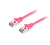 Equip Câble réseau 606908 Cat6a S/FTP 10 m RJ45 mâle-mâle contacts Or 10GBASE-T PoE+ LSZH Rose
