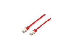 Equip Câble Réseau Cat6a S/FTP Rouge 15m RJ-45 Contacts Or 10GbE LSZH AWG26/7 PoE+/++ 500MHz Cuivre Blindé avec Antitorsion