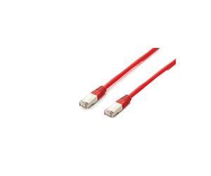 Equip Câble Réseau Cat6a S/FTP Rouge 15m RJ-45 Contacts Or 10GbE LSZH AWG26/7 PoE+/++ 500MHz Cuivre Blindé avec Antitorsion