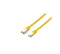 Equip Câble Réseau Cat6a S/FTP (S-STP) 1m Jaune RJ-45 Contacts Or 10GbE LSZH PoE+/PoE++ AWG26/7 500MHz Conformité CE/REACH/RoHS/UKCA