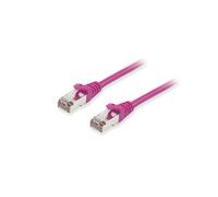 Equip Câble Réseau Cat6a S/FTP (S-STP) 2m Violet, Connecteurs RJ-45 Mâle, Contacts Or, 10GbE, 500MHz, PoE+, LSZH, AWG26