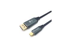 Equip Câble USB-C vers DisplayPort 1.4, M/M, 2m, Gris - Supporte 8K/60Hz & 4K/240Hz, Résolution Max 7680x4320, Connecteurs Plaqué Or