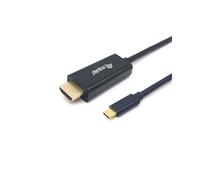 Equip Câble USB-C vers HDMI 3m, Connecteurs Mâle/Mâle, Résolution 4K/30Hz, Contacts Plaqué Or, Compatible DisplayPort Alternate Mode, Noir