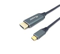 133416 câble vidéo et adaptateur 2 m USB Type-C HDMI Type A (Standard) Gris, Noir