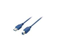 Equip 128292 Câble USB 3.0 Type A Mâle vers Type B Mâle , 1.8m , Bleu