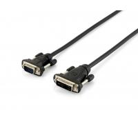 Equip Câble VGA HD15 -> DVI 12+5 1.80m 1920x1200 noir polybag