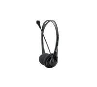 Equip Casque Audio Filaire 245302 Circum-Aural Noir, Connecteurs 2x3.5mm, 20-22000Hz, Impédance 32 Ohm, Microphone Perche/En Ligne, Câble 2m