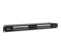 Equip Cat.6 Geschirmtes Patch Panel - Schwarz - 10/100/1000Base-T(X) - Gigabit Ethernet - 1000 Mbit/s - RJ-45 - Cat6 - Schwarz (326417)