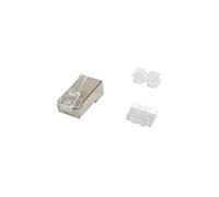 Equip Cat.6A RJ45 Geschirmter Stecker, 100 Stück pro Packung. Stecker: RJ-45, Produktfarbe: Satinierter Stahl, Transparent, Steckerverbindergeschlecht: Männlich. Gewicht: 2,48 g, Breite: 22,4 mm, Tief