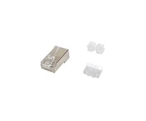 Equip Cat.6A RJ45 Geschirmter Stecker, 100 Stück pro Packung. Stecker: RJ-45, Produktfarbe: Satinierter Stahl, Transparent, Steckerverbindergeschlecht: Männlich. Gewicht: 2,48 g, Breite: 22,4 mm, Tief