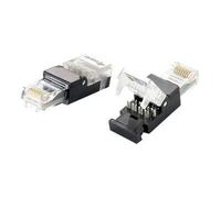 equip - Connecteur de réseau - RJ-45 (M) - non blindé - CAT 5e - noir (pack de 2)