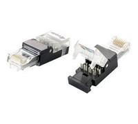 equip - Connecteur de réseau - RJ-45 (M) - non blindé - CAT 5e - noir (pack de 2) G