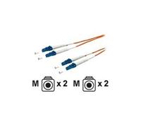 equip - Cordon de raccordement - LC multi-mode (M) pour LC multi-mode (M) - 2 m - fibre optique - 62,5 / 125 microns - orange
