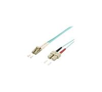 Equip 255312 Câble Fibre Optique OM3 2m LC/SC 50/125µm Multimode 10Gbit/s LSZH Turquoise