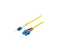 equip - Cordon de raccordement - mode unique LC (M) pour mode unique SC (M) - 1 m - fibre optique - duplex - 9 / 125 micromètres - OS2 - démarré - jaune