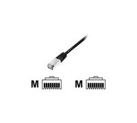 equip - Cordon de raccordement - RJ-45 (M) pour RJ-45 (M) - 1 m - SFTP - CAT 6 - sans halogène, moulé, bloqué - noir