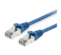 equip - Cordon de raccordement - RJ-45 (M) pour RJ-45 (M) - 10 m - Paire torsadée blindée (SSTP) - CAT 6 - moulé, bloqué - bleu