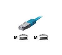 equip - Cordon de raccordement - RJ-45 (M) pour RJ-45 (M) - 2 m - Paire torsadée blindée (SSTP) - CAT 6 - moulé, bloqué - bleu
