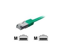 equip - Cordon de raccordement - RJ-45 (M) pour RJ-45 (M) - 25 cm - Paire torsadée blindée (SSTP) - CAT 6 - sans halogène, moulé, bloqué - vert