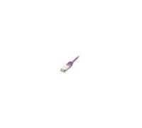 equip - Cordon de raccordement - RJ-45 (M) pour RJ-45 (M) - 25 cm - Paire torsadée blindée (SSTP) - CAT 6 - sans halogène, moulé, bloqué - violet