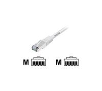 equip - Cordon de raccordement - RJ-45 (M) pour RJ-45 (M) - 5 m - Paire torsadée blindée (SSTP) - CAT 6a - moulé - blanc