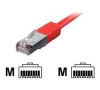 equip - Cordon de raccordement - RJ-45 (M) pour RJ-45 (M) - 5 m - SFTP - CAT 6a - sans halogène, moulé, bloqué - rouge G