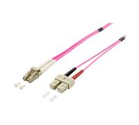 equip - Cordon de raccordement - SC multi-mode (M) pour LC multi-mode (M) - 1 m - fibre optique - duplex - 50 / 125 microns - OM4 - sans halogène -