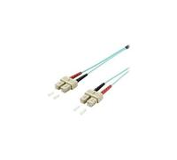 equip - Cordon de raccordement - SC multi-mode (M) pour SC multi-mode (M) - 5 m - fibre optique - duplex - 50 / 125 microns - OM3 - turquoise