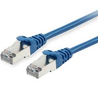 equip - Cordon de raccordement - RJ-45 (M) pour RJ-45 (M) - 15 m - SFTP - CAT 6 - sans halogène, moulé, bloqué - bleu