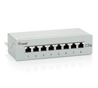 Digital Data Communications Tableau de connexions equip Desktop Cat.5e 8 ports Gris clair RAL 7035