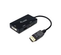 Equip 133441 câble vidéo et adaptateur 0,24 m DisplayPort DVI-D + VGA (D-Sub) + HDMI Noir G
