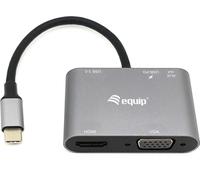 Equip Adaptateur multifonction USB-C 5 en 1, HDMI, VGA (HD15), PD 100W, USB3.0, AUX